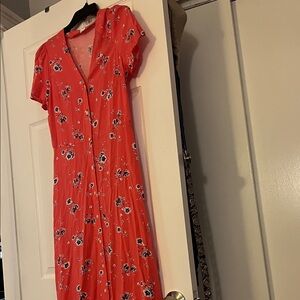 GAP Women's Floral pink Dress
